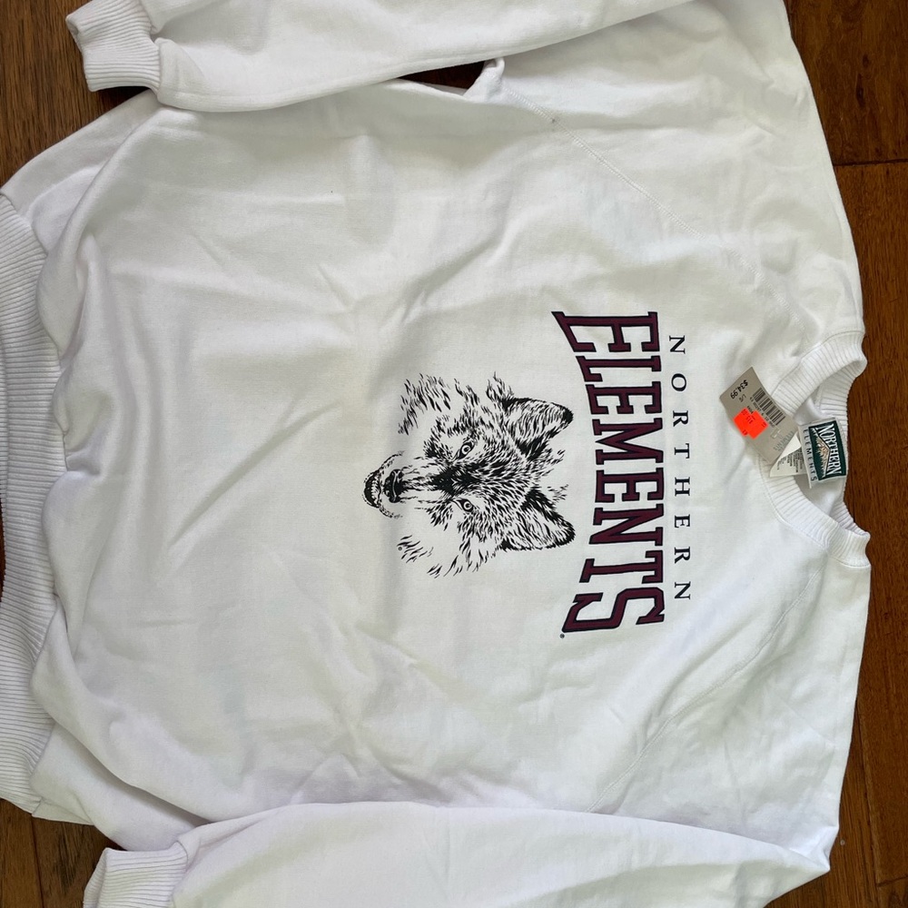 Vintage dead stock White Graphic Sweatshirt made in canada